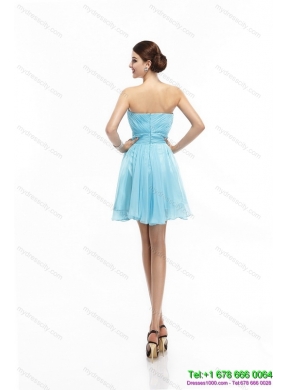 Designer Ruching Strapless Beading Short Prom Dresses for 2015