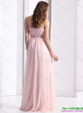 Designer Strapless Prom Dresses with Ruching and Beading