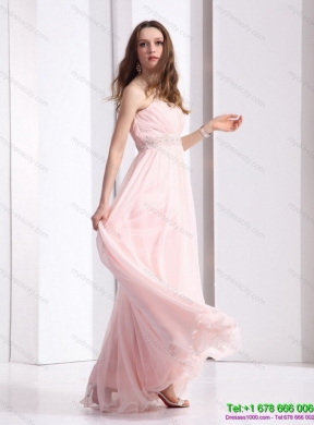 Designer Strapless Prom Dresses with Ruching and Beading