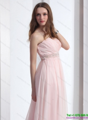 Designer Strapless Prom Dresses with Ruching and Beading