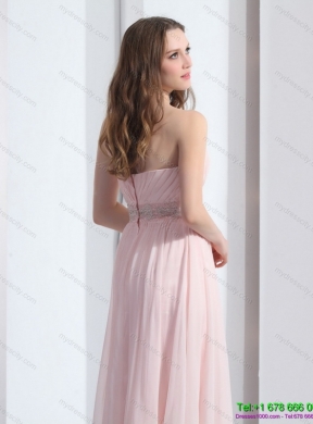 Designer Strapless Prom Dresses with Ruching and Beading