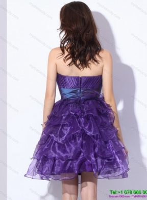 Pretty Sweetheart Short Prom Dresses with Ruffled Layers