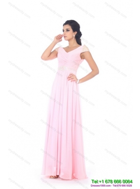 2015 Designer Off the Shoulder Beading Prom Dress in Baby Pink