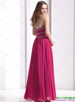 Designer Strapless Floor Length 2015 Prom Dress with Beading