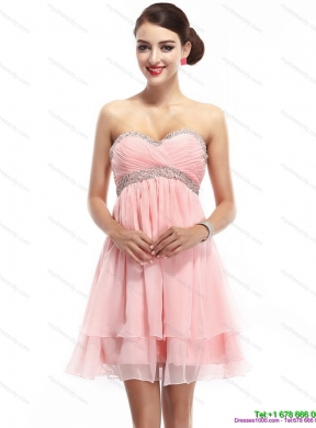 Designer Sweetheart 2015 Prom Dress with Beading and Ruching