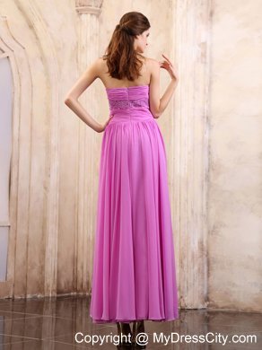 Lavender Sweetheart Chiffon Homecoming Dress Ruching Decorate