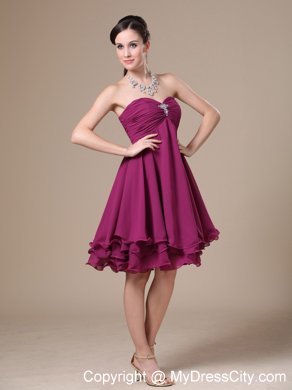 Fuchsia Homecoming Dress With Sweetheart Beading Decorate