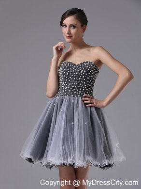 Customize Sweetheart Short Homecoming Dress With Beading and Tulle