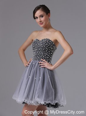 Customize Sweetheart Short Homecoming Dress With Beading and Tulle