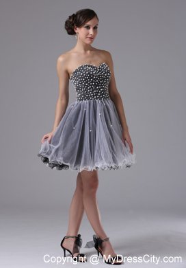 Customize Sweetheart Short Homecoming Dress With Beading and Tulle