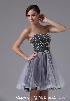 Customize Sweetheart Short Homecoming Dress With Beading and Tulle