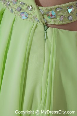 Beautiful Light Green One Shoulder High-low Homecoming Dress