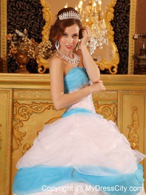 Perfect Appliques Satin and Organza White Quinceanera Dress