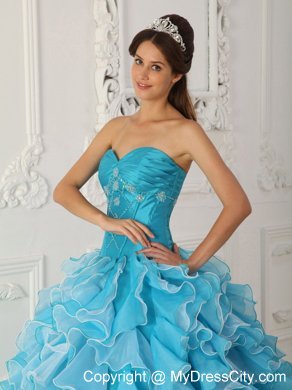 A-Line Sweetheart Beading Quinceanera Dress in Baby Blue