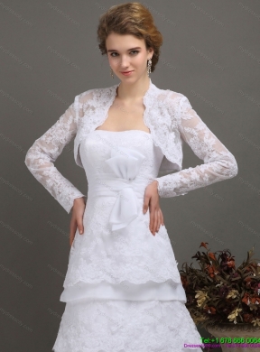 2015 Elegant Sweetheart Wedding Dress with Lace and Bowknot