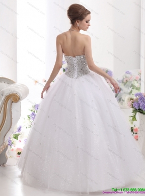 Sweetheart Maternity Wedding Dresses with Brush Train and Rhinestones