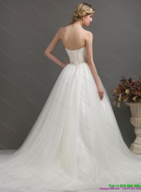 2015 Sweetheart Maternity Wedding Dress with Beading and Ruching