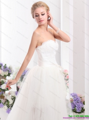 2015 Maternity Sweetheart Wedding Dress with Lace and Sash