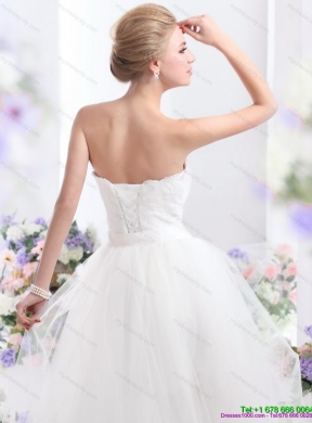 2015 Maternity Sweetheart Wedding Dress with Lace and Sash