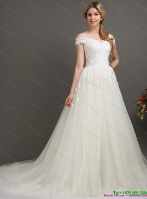 2015 New Off the Shoulder Maternity Wedding Dress with Beading