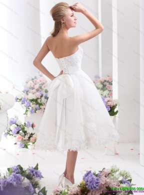 Discount White Strapless Ruffled Short Bridal Gowns with Sequins