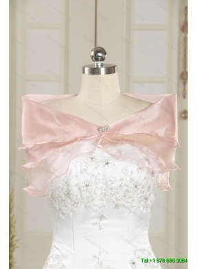 Short Strapless Wedding Gowns with Bowknot and Rolling Fowers