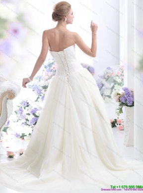 2015 Maternity Simple Sweetheart Wedding Dress with Beading