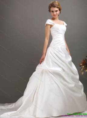 2015 Maternity Lace Wedding Dress with Floor Length