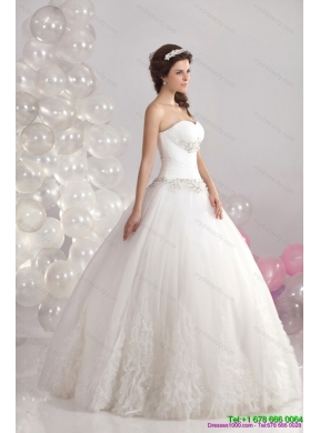 2015 Sweetheart Maternity Wedding Dress with Brush Train