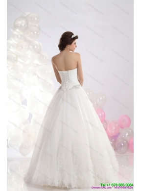 2015 Sweetheart Maternity Wedding Dress with Brush Train