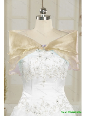 New Style and Detachable Strapless White Prom Skirts with Ruffles and Beading