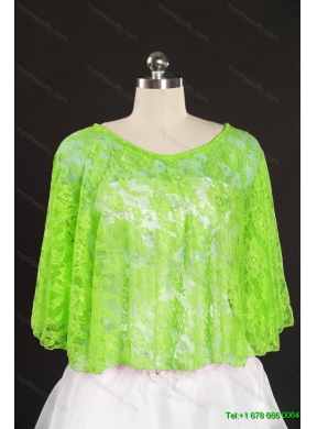 2014 Beading Lace Yellow Green Hot Sale Wraps