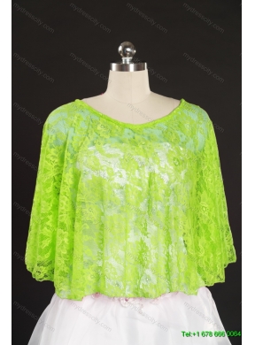 2014 Beading Lace Yellow Green Hot Sale Wraps