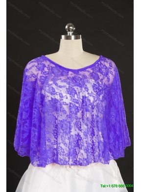 Lavender Hot Sale  2014 Wraps with Beading Lace