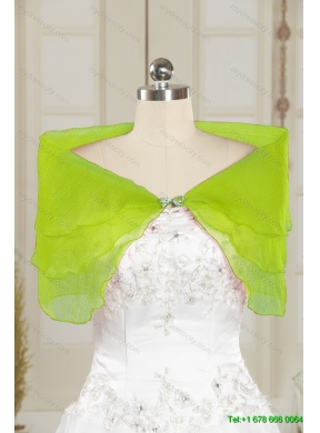 2014 Organza Beading New Style Shawls in Yellow