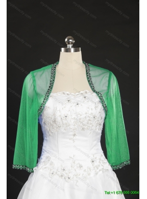 Long Sleeves Beading Wedding Party Wraps for 2014