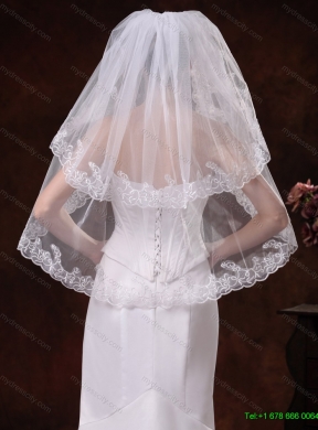 Two-tier With Embroidery Tulle Graceful Wedding Veil