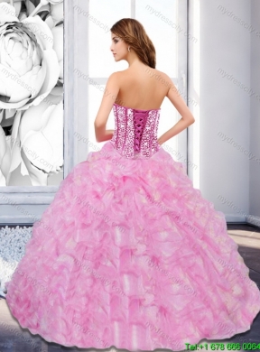 Luxurious Beading and Ruffles Sweetheart 2015 Quinceanera Dresses