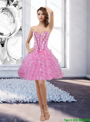 Luxurious Beading and Ruffles Sweetheart 2015 Quinceanera Dresses