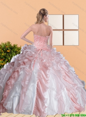 2015 Exclusive Sweetheart Quinceanera Dresses with Beading and Ruffles