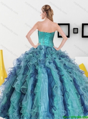 Discount Beading and Ruffles Sweetheart Sweet 16 Dress for 2015