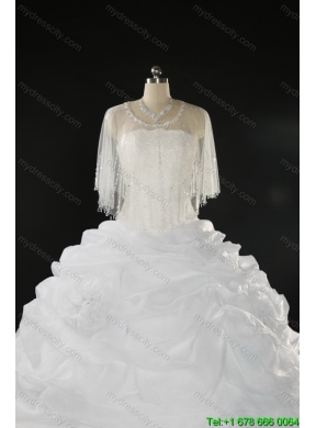 Custom Made White Beading Quinceanera Dresses for 2015