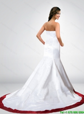 2015 Wonderful Mermaid Strapless Camo Wedding Dresses in Court Train