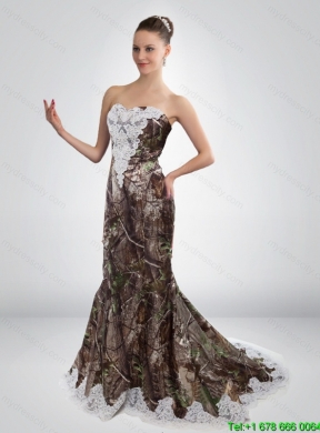 2015 Sturning Mermaid Sweetheart Camo Most Popular Prom Dresses in Multi Color