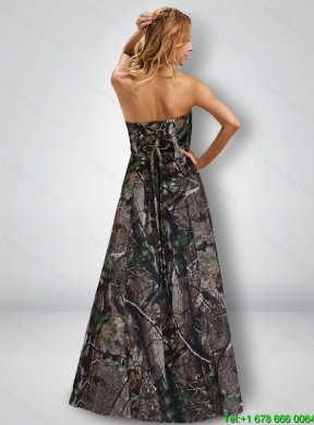 Exquisite Column Strapless Most Popular Camo Prom Dresses with Sequins