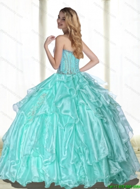 2015 Popular Sweetheart Pretty  Quinceanera Dresses with Beading and Appliques