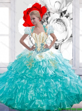 Discount Sweetheart Detachable Quinceanera Dresses with Beading and Ruffles