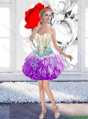 Discount Sweetheart Detachable Quinceanera Dresses with Beading and Ruffles