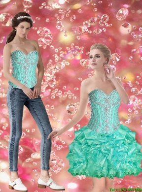 Exquisite Ball Gown Sweetheart Detachable Quinceanera Dresses with Beading