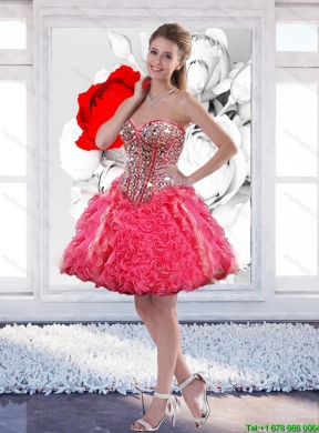 Gown Detachable Quinceanera Dress with Hand Made Flowers